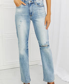 Natalie Full Size Distressed Straight Leg Jeans - Body By J'ne