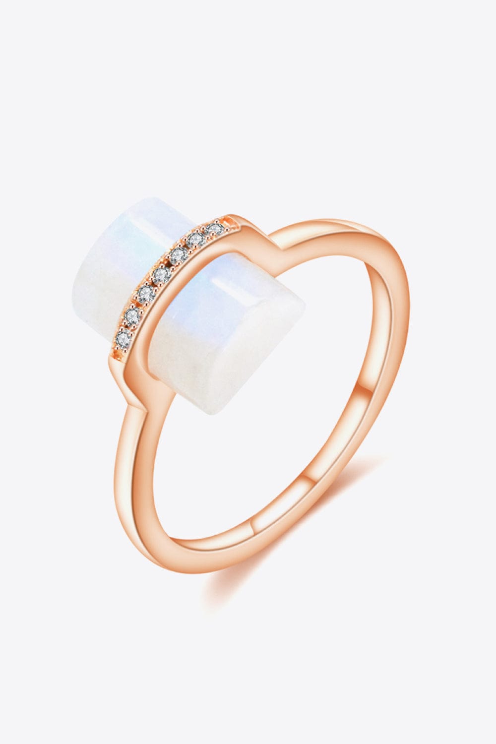 Natural Moonstone Platinum-Plated Ring - Body By J'ne