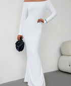 Off-Shoulder Long Sleeve Maxi Dress - Body By J'ne