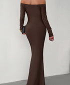 Off-Shoulder Long Sleeve Maxi Dress - Body By J'ne