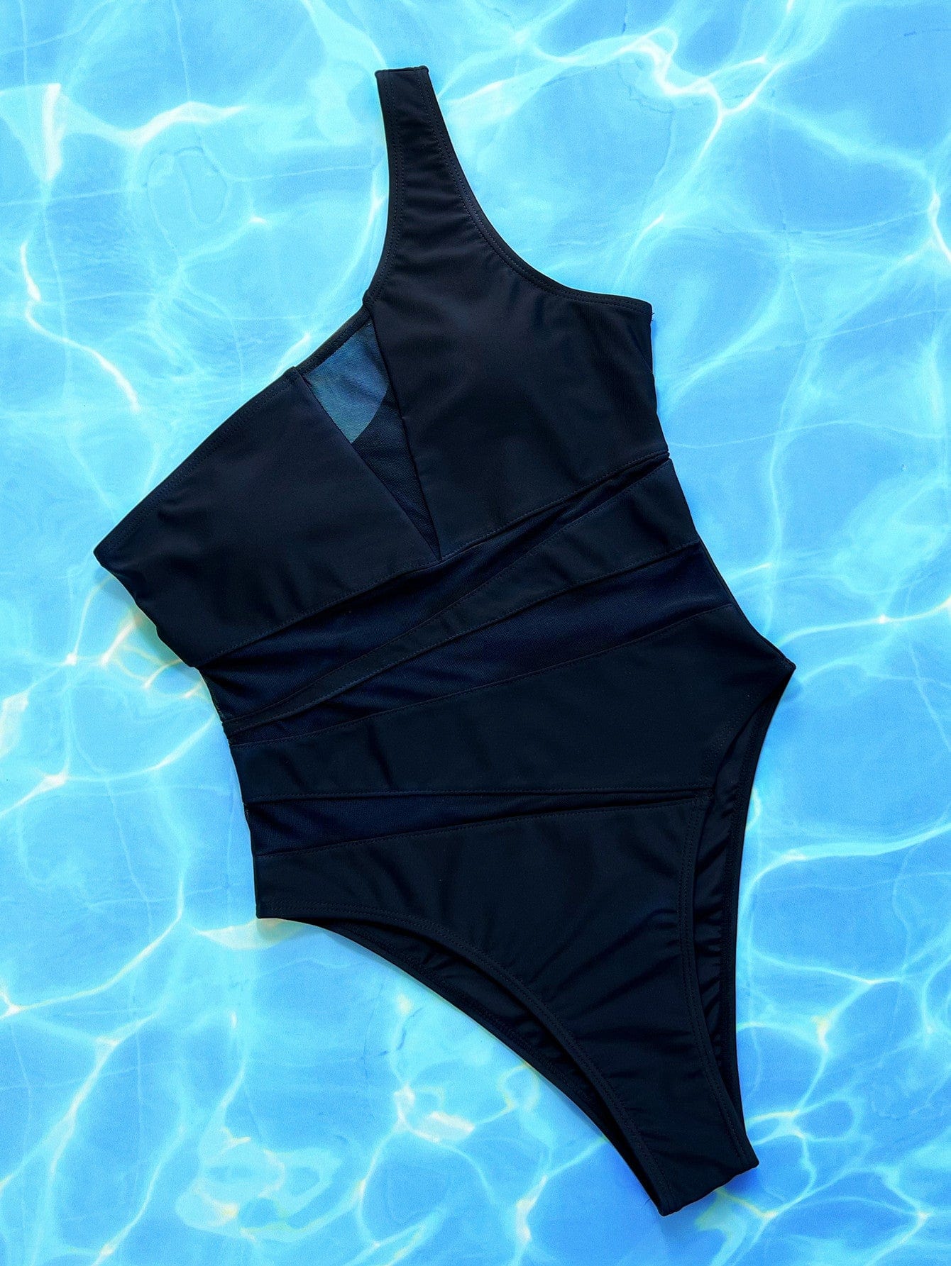 One-Shoulder Sleeveless One-Piece Swimsuit - Body By J'ne