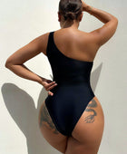 One-Shoulder Sleeveless One-Piece Swimsuit - Body By J'ne