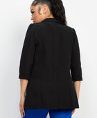 Open Front Notch Solid Jacket - Body By J'ne