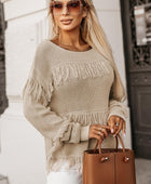 Boho Fringed Knitted Sweater - Body By J'ne