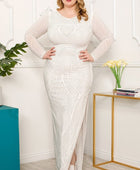 Patterned Rhinestone Plus Size Maxi Dress - Body By J'ne