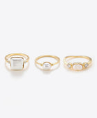Pearl 18K Gold-Plated Ring Set - Body By J'ne