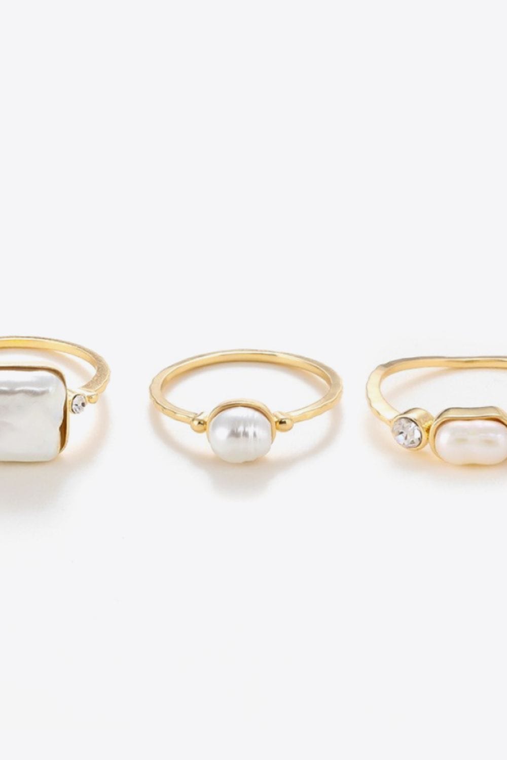 Pearl 18K Gold-Plated Ring Set - Body By J'ne