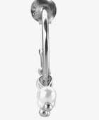 Pearl 925 Sterling Silver C-Hoop Earrings - Body By J'ne