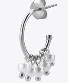 Pearl 925 Sterling Silver C-Hoop Earrings - Body By J'ne