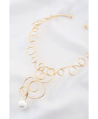 Pearl Swirl Metal Necklace - Body By J'ne