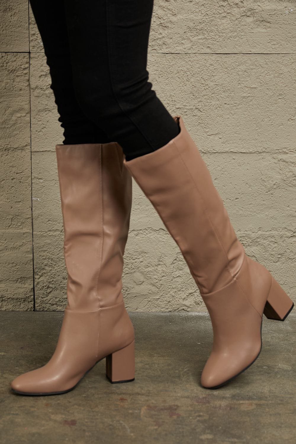 Persuasion Block Heel Knee High Boots - Body By J'ne