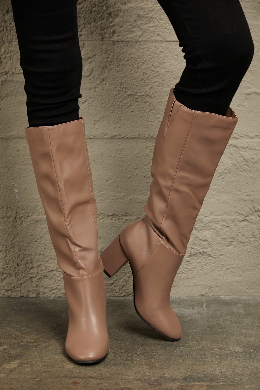 Persuasion Block Heel Knee High Boots - Body By J'ne