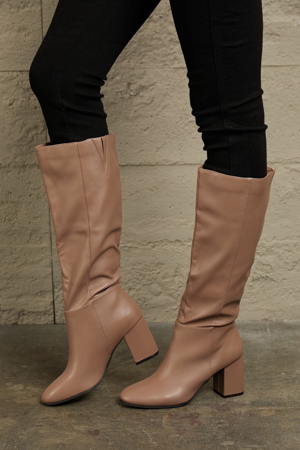 Persuasion Block Heel Knee High Boots - Body By J'ne