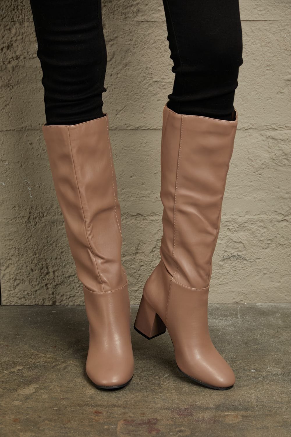 Persuasion Block Heel Knee High Boots - Body By J'ne