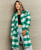 Plaid Longline Shirt Jacket - Body By J'ne