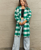 Plaid Longline Shirt Jacket - Body By J'ne