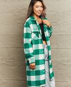 Plaid Longline Shirt Jacket - Body By J'ne