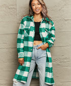 Plaid Longline Shirt Jacket - Body By J'ne