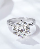 Platinum-Plated 5 Carat  Moissanite Solitaire Ring - Body By J'ne