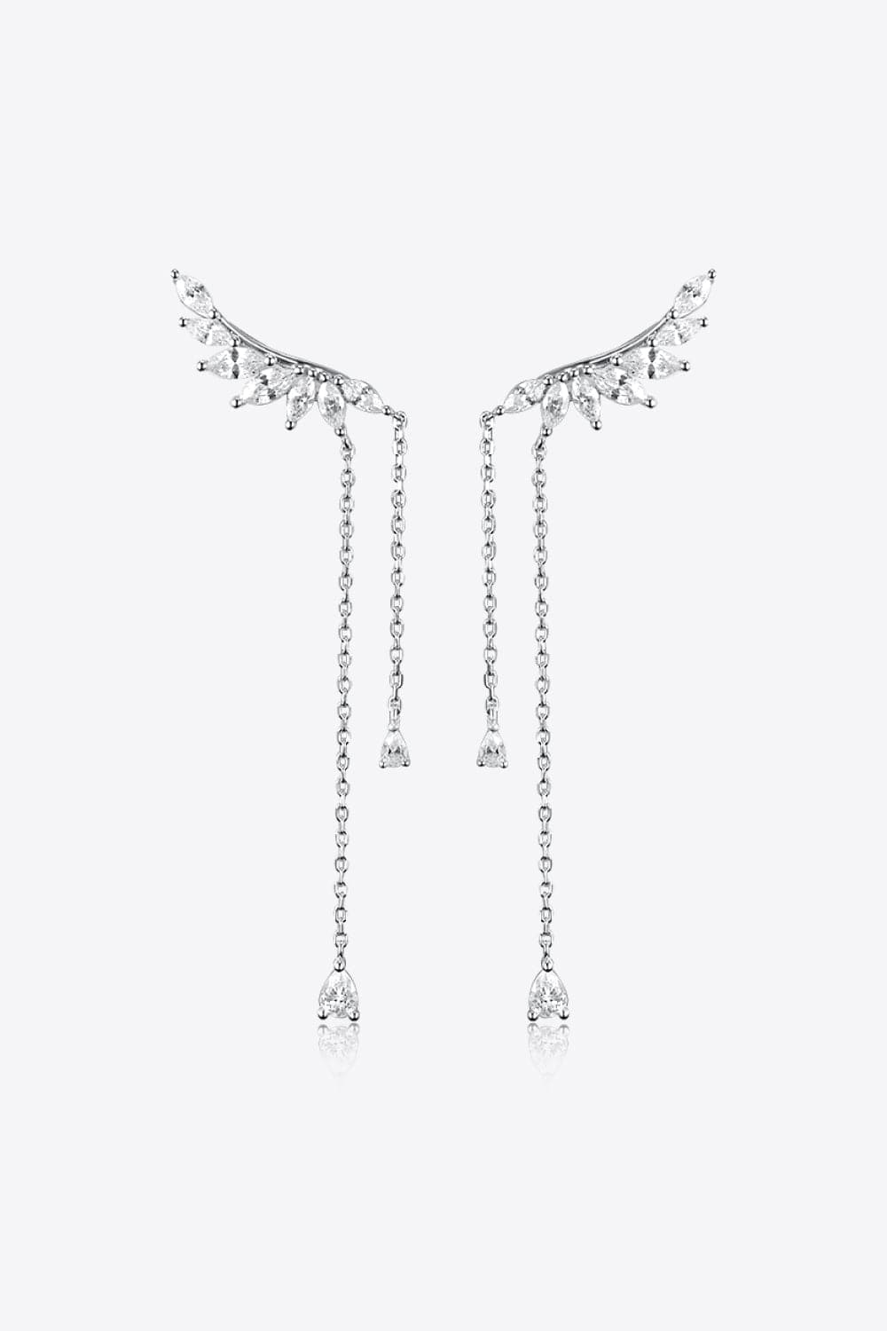 Platinum-Plated Crawl Earrings - Body By J'ne