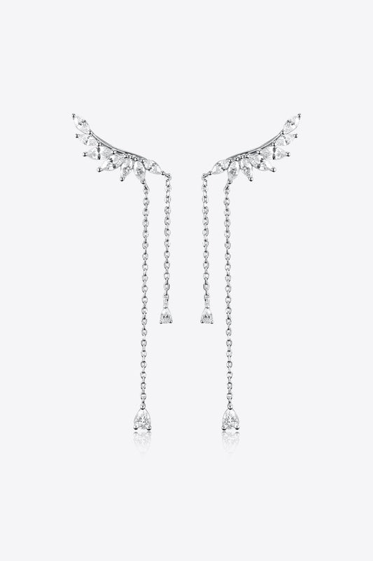 Platinum-Plated Crawl Earrings - Body By J'ne