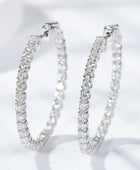 Platinum-Plated Moissanite Huggie Earrings - Body By J'ne