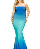 Plus hot summer gradient tube maxi dress - Body By J'ne