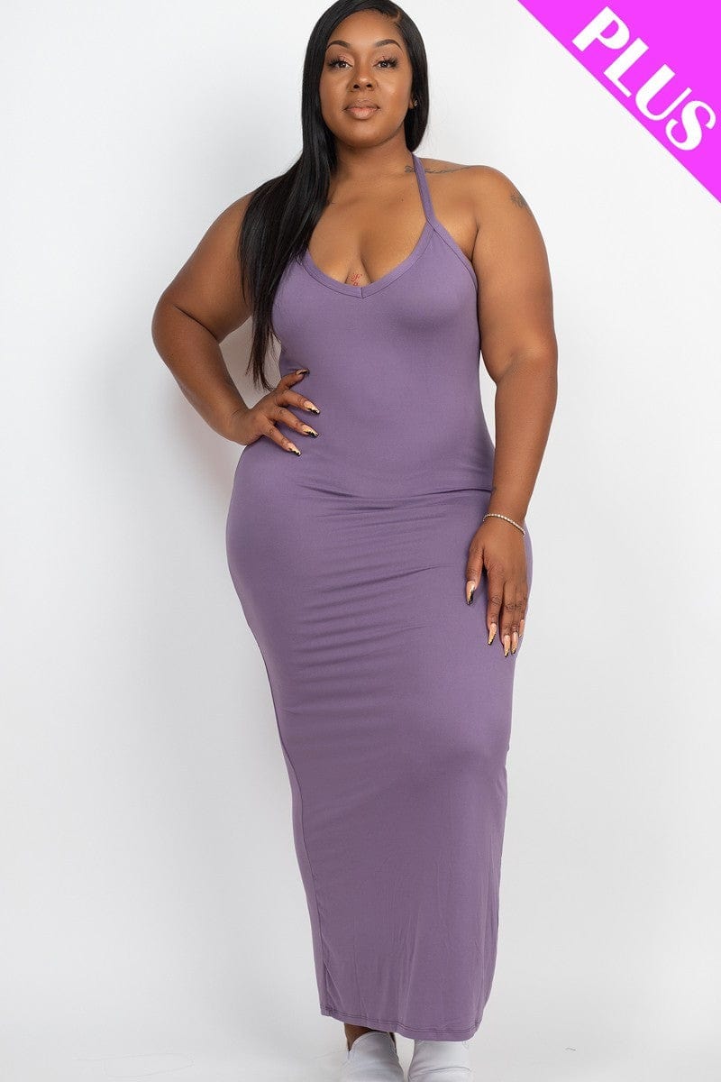 Plus Racer Back Maxi Dress - Body By J'ne