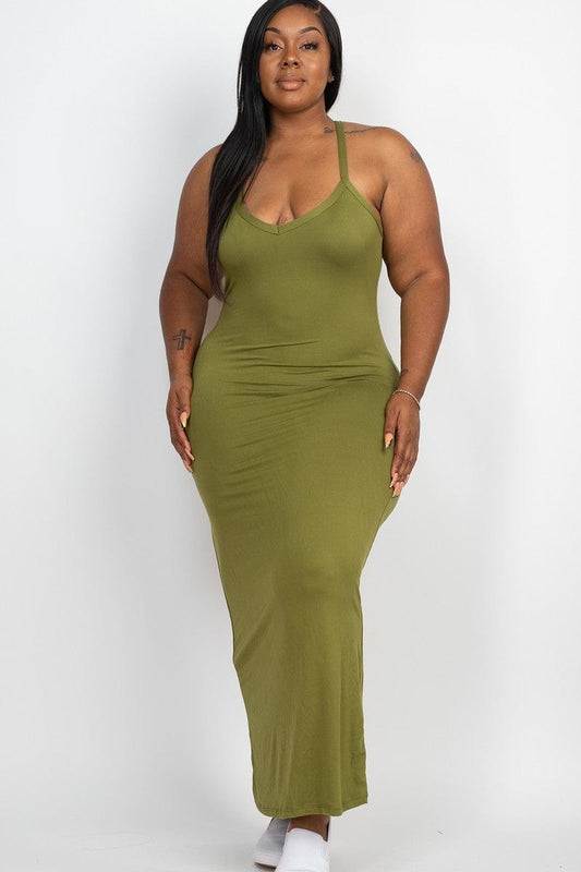 Plus Racer Back Maxi Dress - Body By J'ne