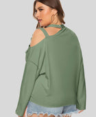 Plus Size Cold-Shoulder Tied Top - Body By J'ne