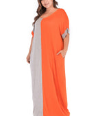 Plus Size Color Block Tee Dress with Pockets - Body By J'ne