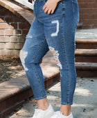 Plus Size Distressed Skinny Jeans - Body By J'ne