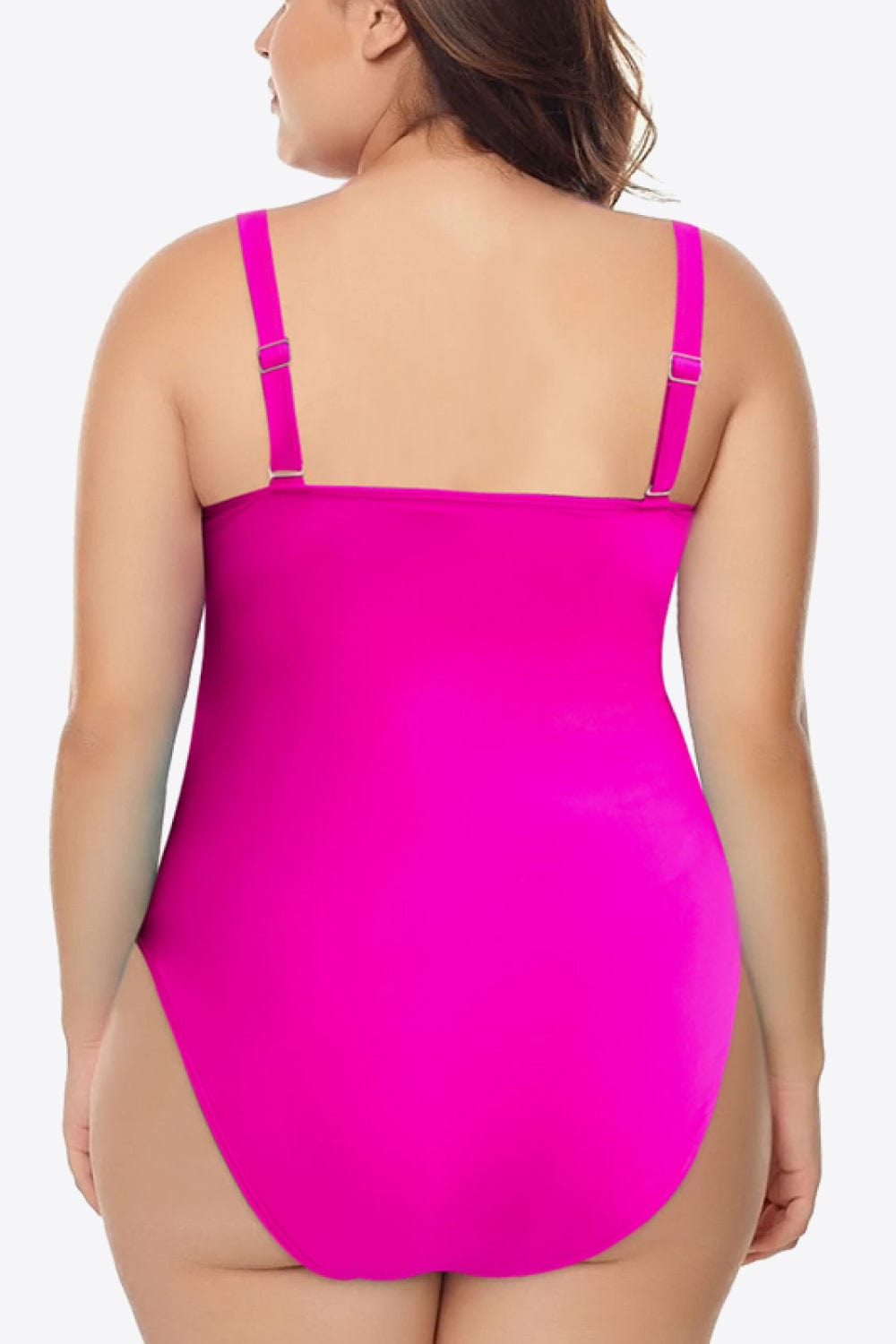 Plus Size Scoop Neck Sleeveless One-Piece Swimsuit - Body By J'ne
