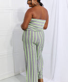 Pop Of Color Full Size Sleeveless Striped Jumpsuit - Body By J'ne