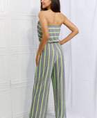 Pop Of Color Full Size Sleeveless Striped Jumpsuit - Body By J'ne