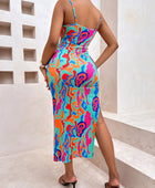 Printed Sleeveless Bodyline Midi Dress - Body By J'ne