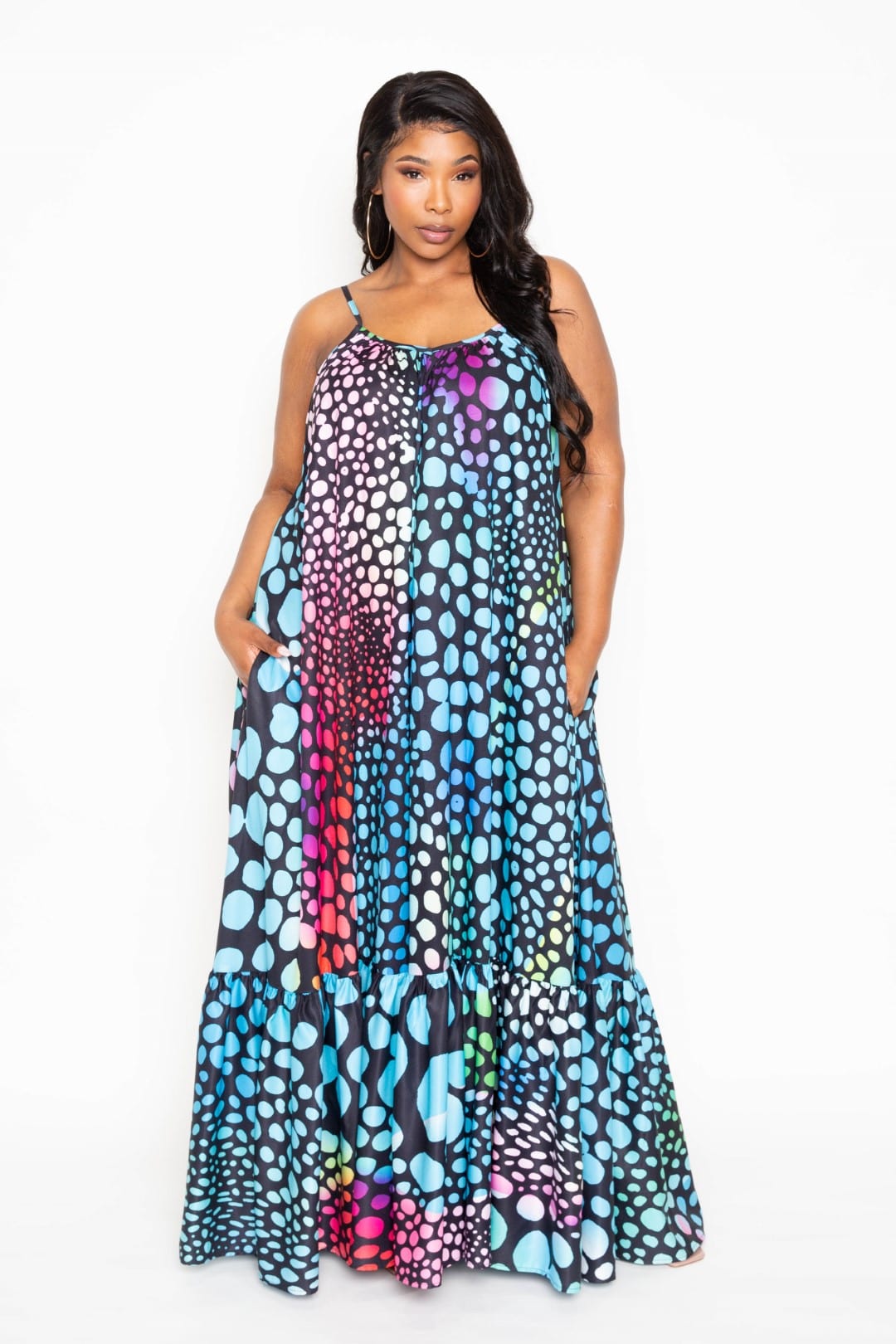 Printed Voluminous Maxi Dress - Body By J'ne