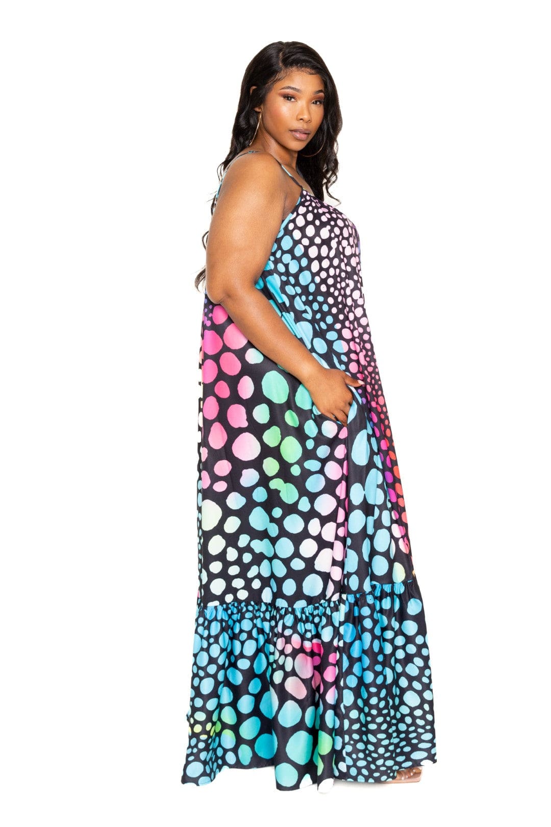 Printed Voluminous Maxi Dress - Body By J'ne