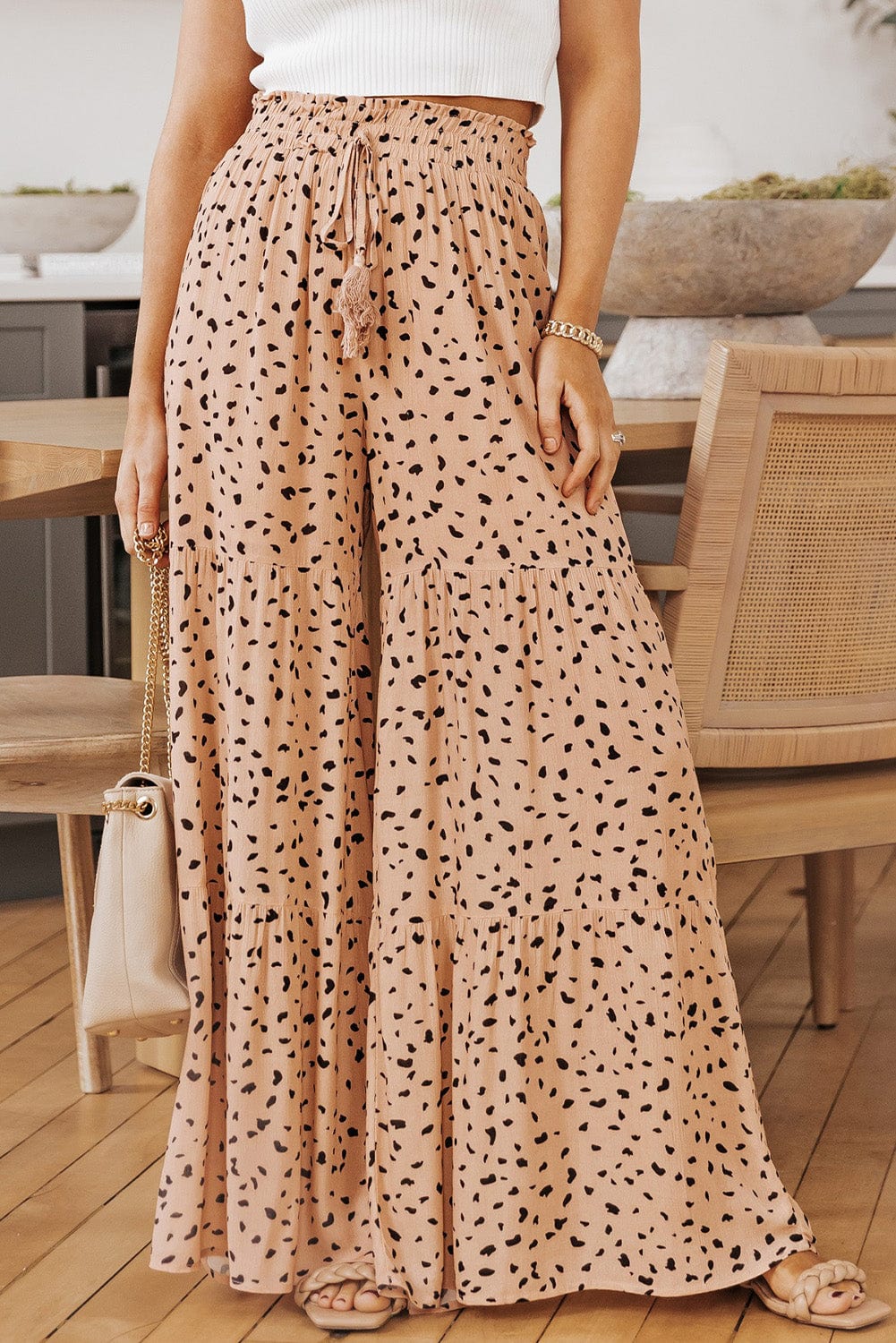 Printed Wide Tiered Pants - Body By J'ne