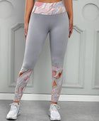 Printed Wide Waistband Active Leggings - Body By J'ne