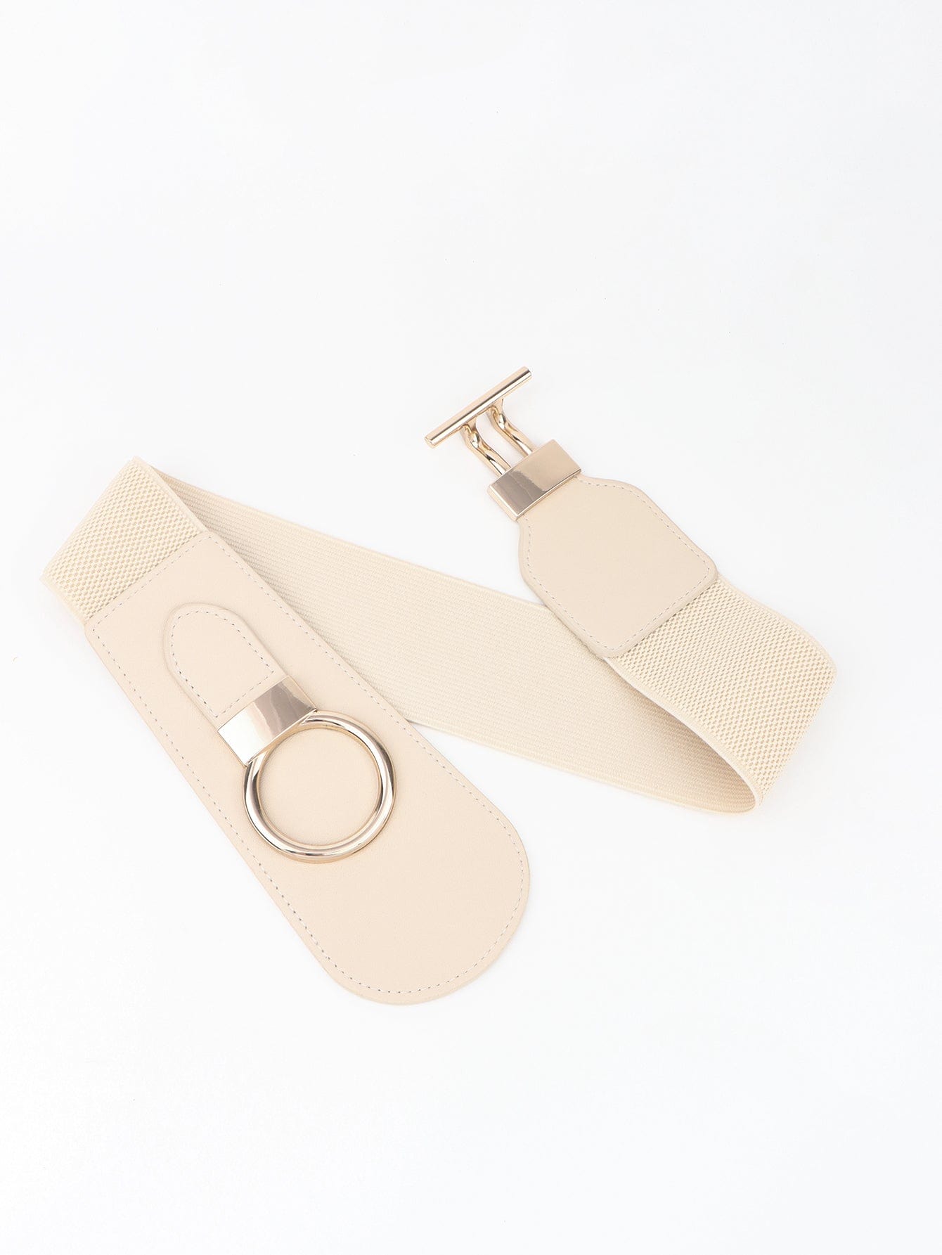 PU Elastic Wide Belt with Alloy Buckle - Body By J'ne