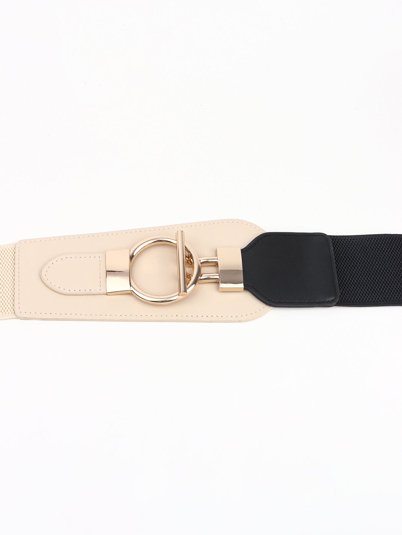 PU Elastic Wide Belt with Alloy Buckle - Body By J'ne