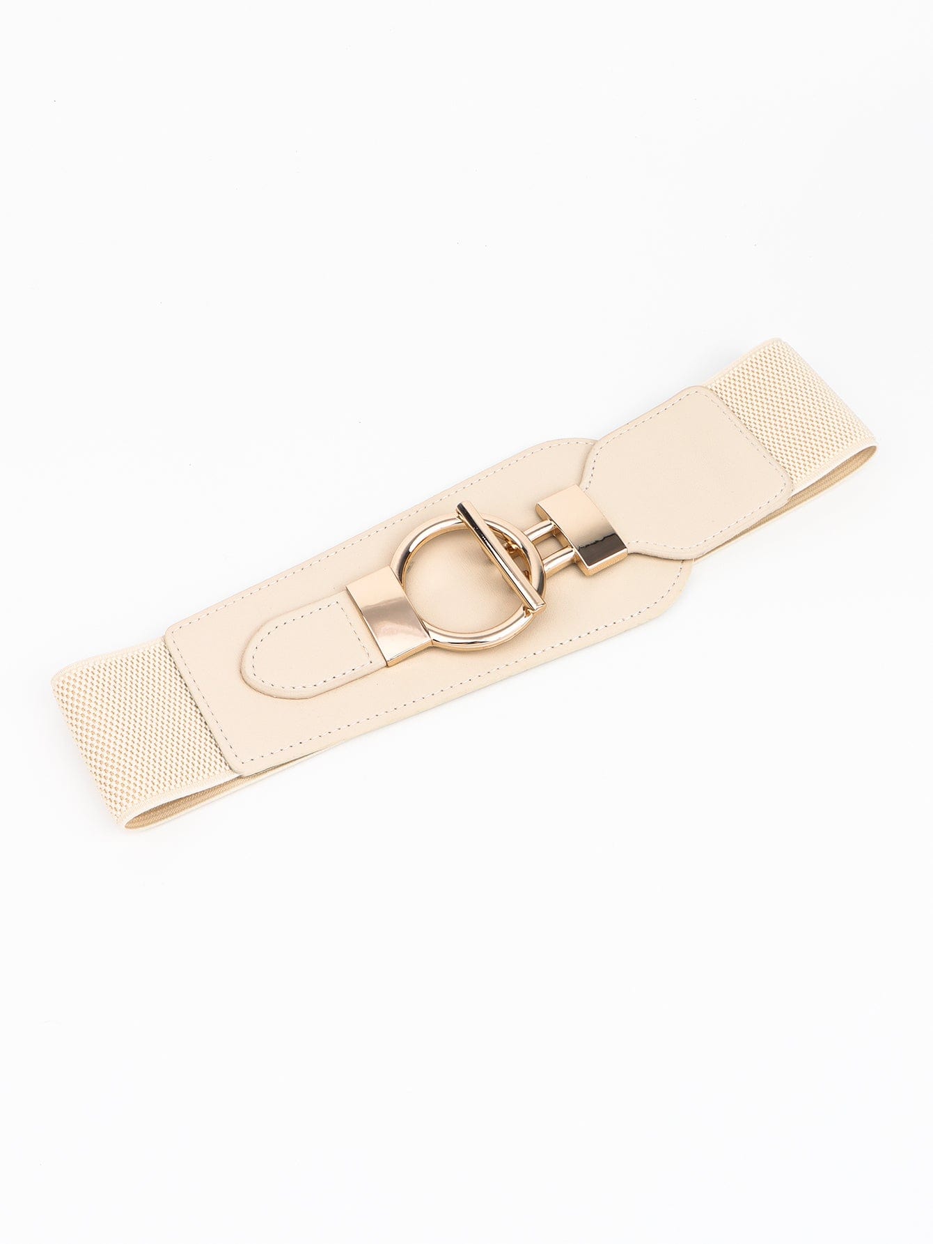 PU Elastic Wide Belt with Alloy Buckle - Body By J'ne