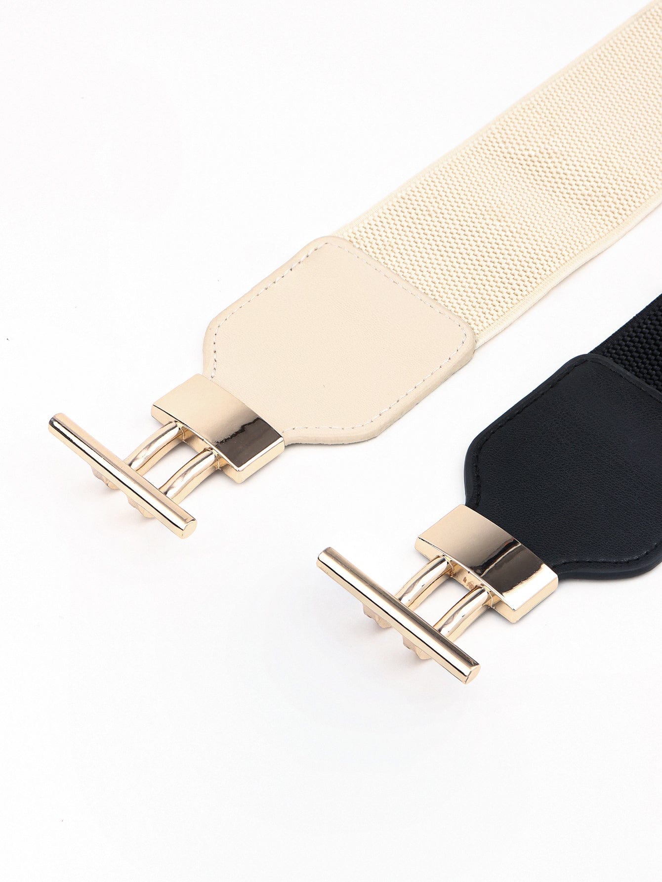 PU Elastic Wide Belt with Alloy Buckle - Body By J'ne