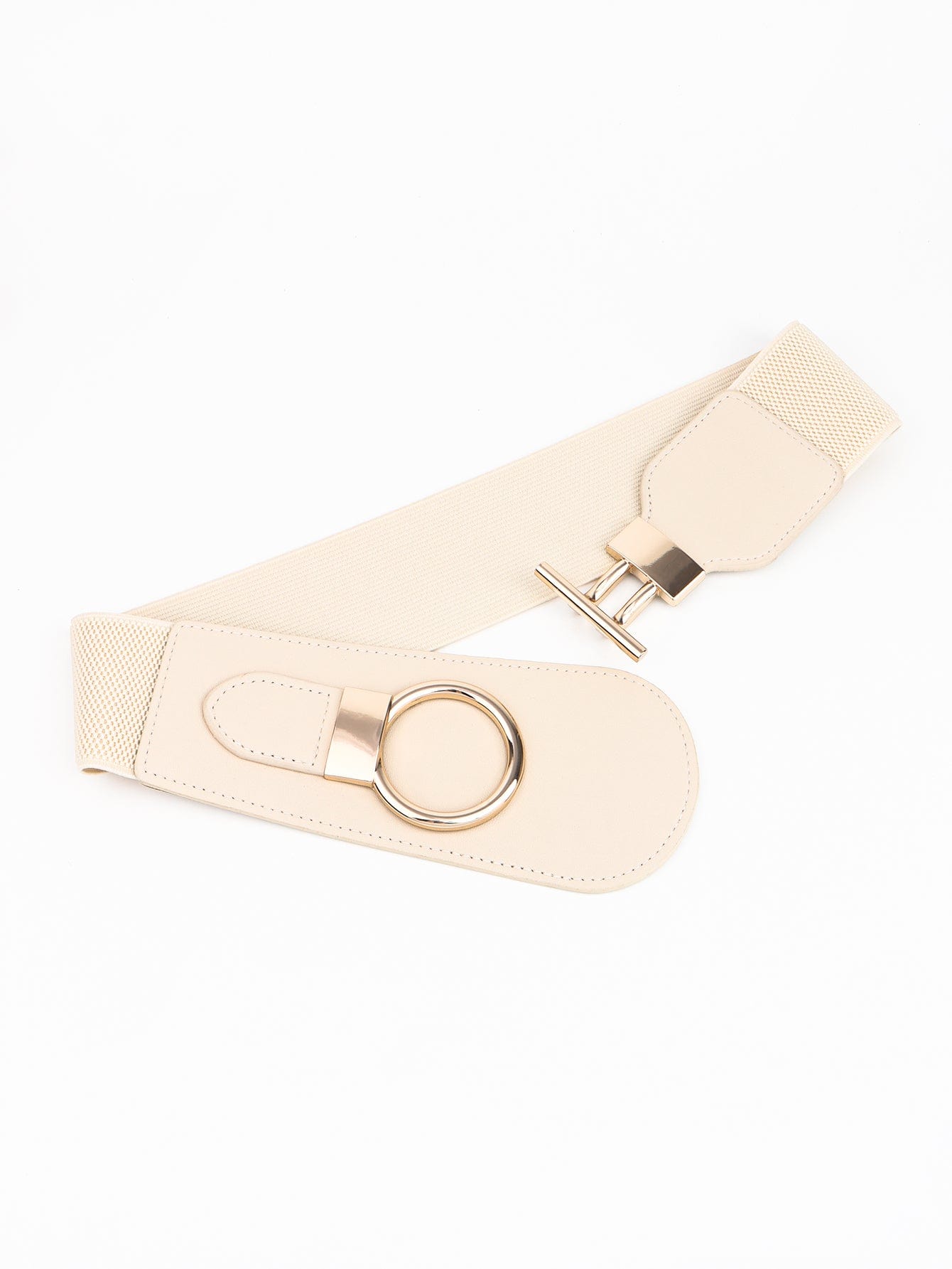 PU Elastic Wide Belt with Alloy Buckle - Body By J'ne
