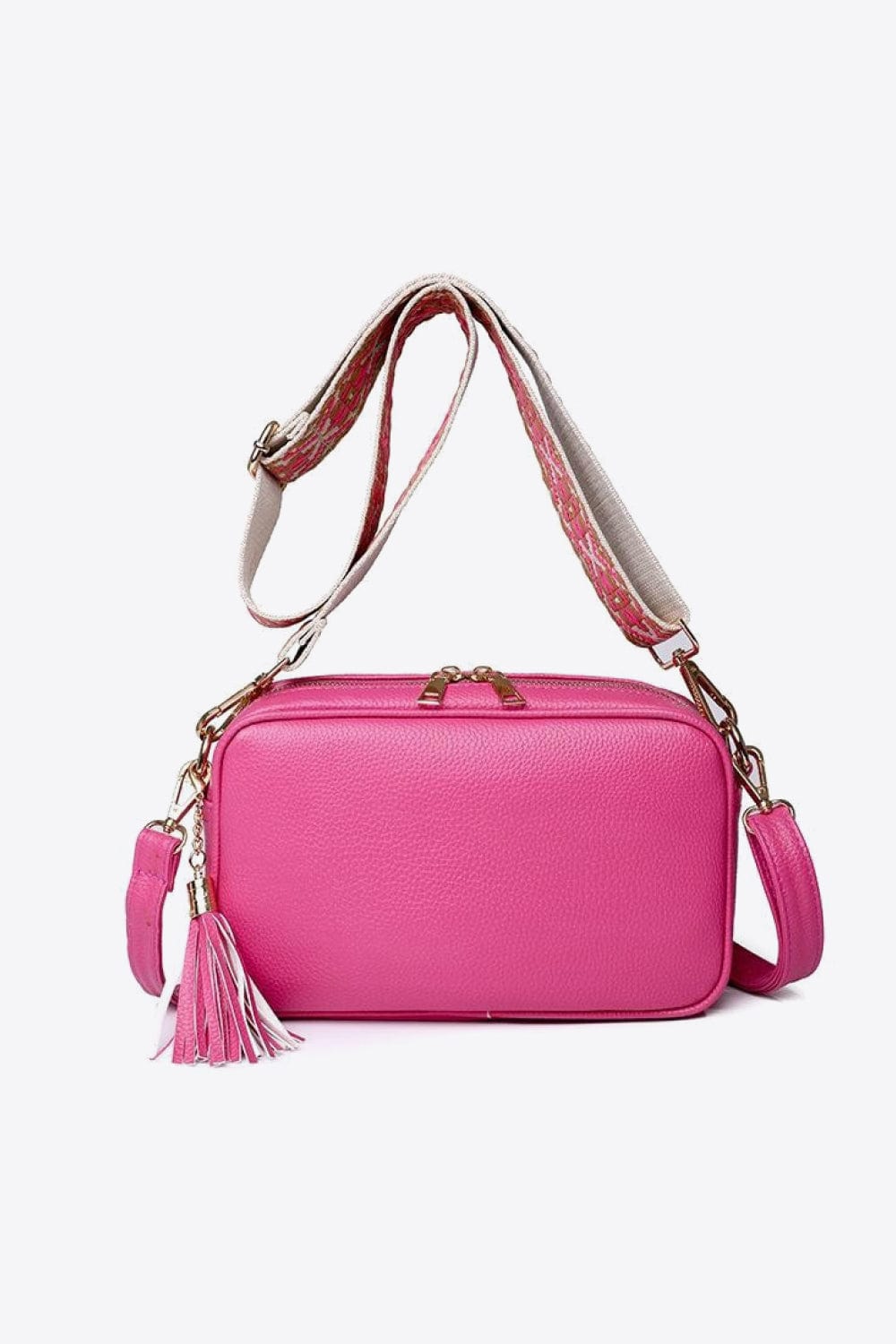 PU Leather Tassel Crossbody Bag - Body By J'ne