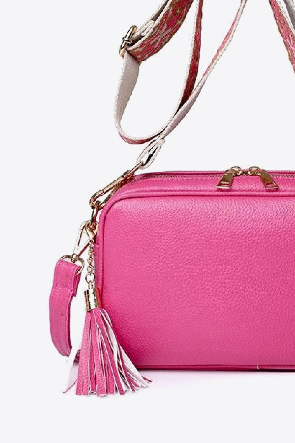 PU Leather Tassel Crossbody Bag - Body By J'ne