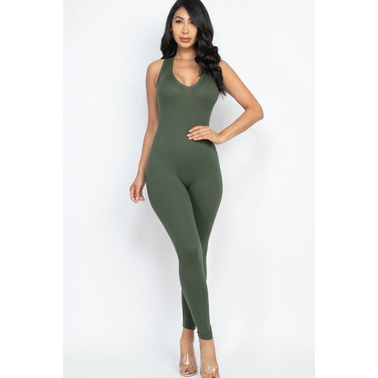 Racer Back Bodycon Jumpsuit - Body By J'ne