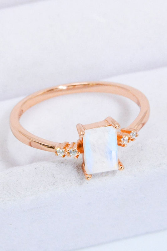 Rectangle Natural Moonstone Ring - Body By J'ne