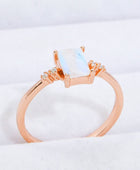 Rectangle Natural Moonstone Ring - Body By J'ne